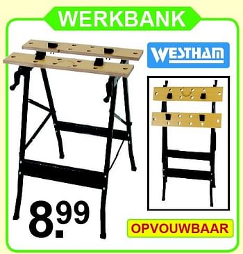 Aanbiedingen Werkbank - Westham - Geldig van 28/03/2016 tot 17/04/2016 bij Van Cranenbroek