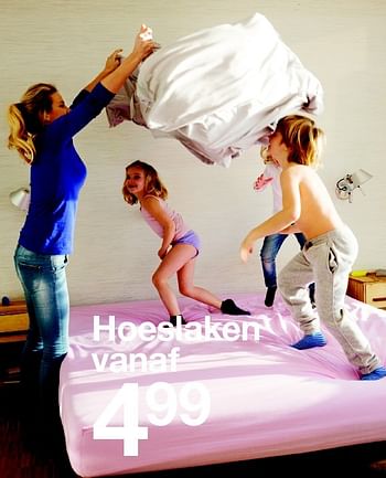 Aanbiedingen Hoeslaken - Huismerk - Zeeman  - Geldig van 26/03/2016 tot 09/04/2016 bij Zeeman