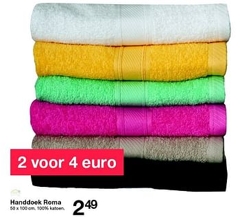 Aanbiedingen Handdoek roma - Huismerk - Zeeman  - Geldig van 26/03/2016 tot 09/04/2016 bij Zeeman