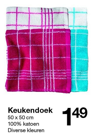 Aanbiedingen Keukendoek - Huismerk - Zeeman  - Geldig van 26/03/2016 tot 09/04/2016 bij Zeeman