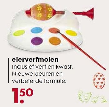 Aanbiedingen Eierverfmolen inclusief verf en kwast - Huismerk - Hema - Geldig van 13/03/2016 tot 10/04/2016 bij Hema