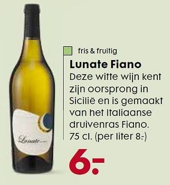 Aanbiedingen Lunate fiano - Witte wijnen - Geldig van 13/03/2016 tot 10/04/2016 bij Hema