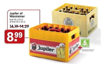 Aanbiedingen Jupiler of warsteiner - Jupiler - Geldig van 27/03/2016 tot 02/04/2016 bij Em-té