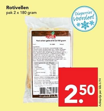 Aanbiedingen Rotivellen - Swietie - Geldig van 27/03/2016 tot 02/04/2016 bij Deen Supermarkten