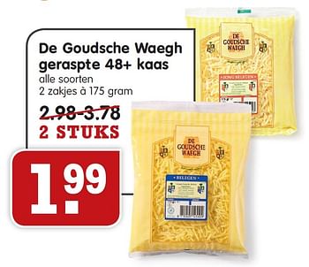 Aanbiedingen De goudsche waegh geraspte 48+ kaas - De Goudsche Waegh - Geldig van 27/03/2016 tot 02/04/2016 bij Em-té