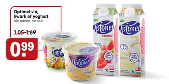 Aanbiedingen Optimel vla, kwark of yoghurt - Optimel - Geldig van 27/03/2016 tot 02/04/2016 bij Em-té