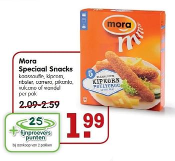 Aanbiedingen Mora speciaal snacks - Mora - Geldig van 27/03/2016 tot 02/04/2016 bij Em-té