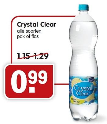 Aanbiedingen Crystal clear - Crystal Clear - Geldig van 27/03/2016 tot 02/04/2016 bij Em-té