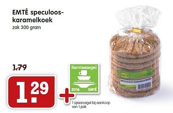 Aanbiedingen Emté speculooskaramelkoek - Huismerk - Em-té - Geldig van 27/03/2016 tot 02/04/2016 bij Em-té