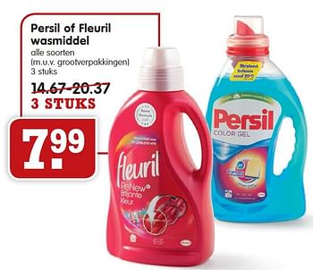 Aanbiedingen Persil of fleuril wasmiddel - Fleuril - Geldig van 27/03/2016 tot 02/04/2016 bij Em-té