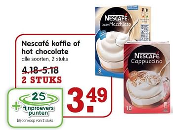 Aanbiedingen Nescafé koffie of hot chocolate - Nescafe - Geldig van 27/03/2016 tot 02/04/2016 bij Em-té