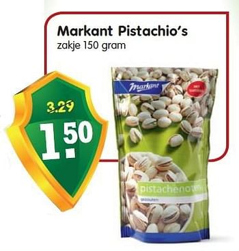 Aanbiedingen Markant pistachio`s - Markant - Geldig van 27/03/2016 tot 02/04/2016 bij Em-té