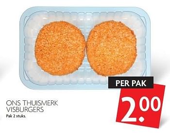 Aanbiedingen Ons thuismerk visburgers - Huismerk - Deka Markt - Geldig van 27/03/2016 tot 02/04/2016 bij Deka Markt