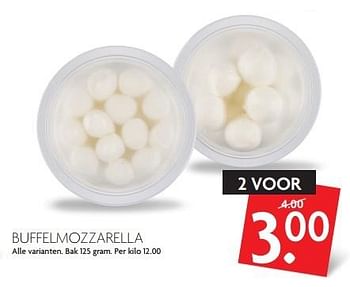 Aanbiedingen Buffelmozzarella - Huismerk - Deka Markt - Geldig van 27/03/2016 tot 02/04/2016 bij Deka Markt