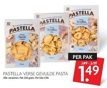 Aanbiedingen Pastella verse gevulde pasta - Pastella - Geldig van 27/03/2016 tot 02/04/2016 bij Deka Markt