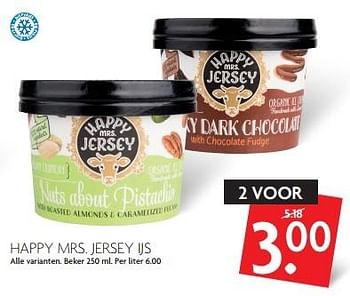 Aanbiedingen Happy mrs. jersey ijs - Huismerk - Deka Markt - Geldig van 27/03/2016 tot 02/04/2016 bij Deka Markt