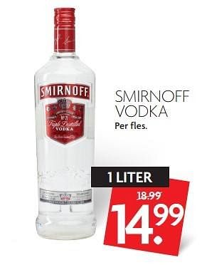 Aanbiedingen Smirnoff vodka - Smirnoff - Geldig van 27/03/2016 tot 02/04/2016 bij Deka Markt