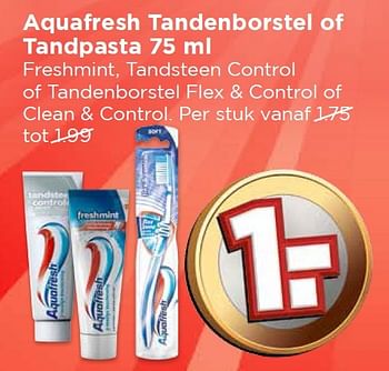 Aanbiedingen Aquafresh tandenborstel of tandpasta - Aquafresh - Geldig van 27/03/2016 tot 02/04/2016 bij Vomar