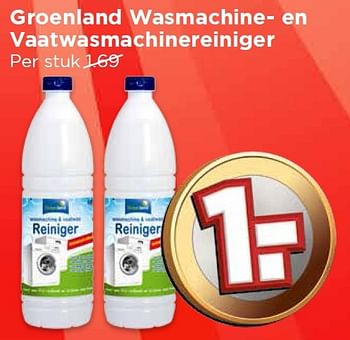 Aanbiedingen Groenland wasmachine- en vaatwasmachinereiniger - Groenland - Geldig van 27/03/2016 tot 02/04/2016 bij Vomar