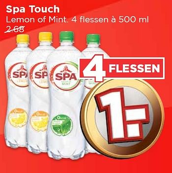 Aanbiedingen Spa touch lemon of mint - Spa - Geldig van 27/03/2016 tot 02/04/2016 bij Vomar