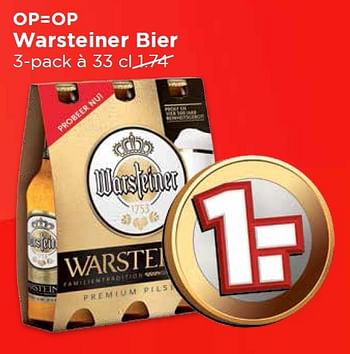 Aanbiedingen Warsteiner bier - Warsteiner - Geldig van 27/03/2016 tot 02/04/2016 bij Vomar