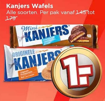 Aanbiedingen Kanjers wafels - Kanjers - Geldig van 27/03/2016 tot 02/04/2016 bij Vomar