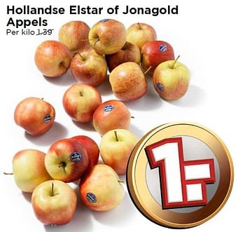 Aanbiedingen Hollandse elstar of jonagold appels - Huismerk Vomar - Geldig van 27/03/2016 tot 02/04/2016 bij Vomar