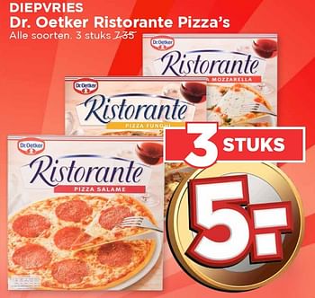 Aanbiedingen Dr. oetker ristorante pizza`s - Dr. Oetker - Geldig van 27/03/2016 tot 02/04/2016 bij Vomar