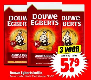 Aanbiedingen Douwe egberts koffie aroma rood of décafé - Douwe Egberts - Geldig van 27/03/2016 tot 02/04/2016 bij Lekker Doen