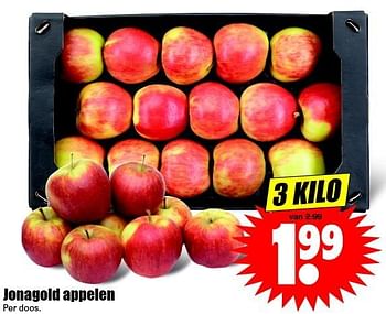 Aanbiedingen Jonagold appelen - Huismerk - Dirk - Geldig van 27/03/2016 tot 02/04/2016 bij Lekker Doen