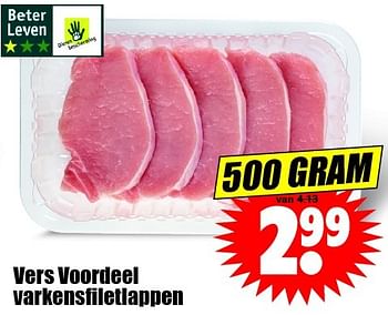 Aanbiedingen Vers voordeel varkensfiletlappen - Huismerk - Dirk - Geldig van 27/03/2016 tot 02/04/2016 bij Lekker Doen