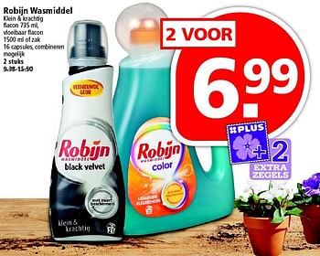 Aanbiedingen Robijn wasmiddel klein + krachtig - Robijn - Geldig van 27/03/2016 tot 02/04/2016 bij Plus