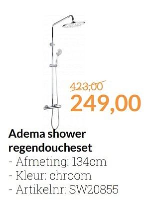 Aanbiedingen Adema shower regendoucheset - Adema sanitair - Geldig van 01/04/2016 tot 30/04/2016 bij Sanitairwinkel