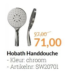 Aanbiedingen Hobath handdouche - Hotbath - Geldig van 01/04/2016 tot 30/04/2016 bij Sanitairwinkel