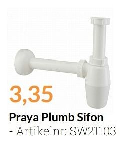 Aanbiedingen Praya plumb sifon - Praya - Geldig van 01/04/2016 tot 30/04/2016 bij Sanitairwinkel