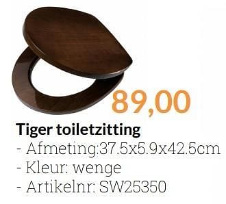 Aanbiedingen Tiger toiletzitting - Tiger - Geldig van 01/04/2016 tot 30/04/2016 bij Sanitairwinkel