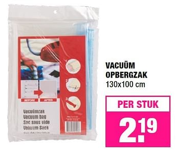 Aanbiedingen Vacuüm opbergzak - Huismerk - Big Bazar - Geldig van 28/03/2016 tot 10/04/2016 bij Big Bazar