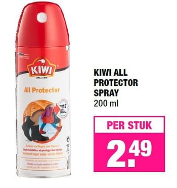 Aanbiedingen Kiwi all protector spray - Kiwi - Geldig van 28/03/2016 tot 10/04/2016 bij Big Bazar