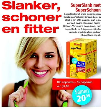 Aanbiedingen Superslank met superschoon - Bloem - Geldig van 19/02/2016 tot 24/04/2016 bij De Rode Pilaren