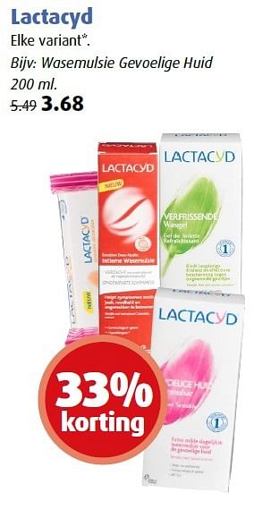 Aanbiedingen Lactacyd wasemulsie gevoelige huid - Lactacyd - Geldig van 22/02/2016 tot 06/06/2016 bij Uw eigen drogist