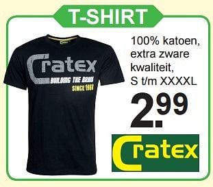 Aanbiedingen T-shirt - Cratex - Geldig van 10/04/2016 tot 01/05/2016 bij Van Cranenbroek