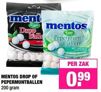 Aanbiedingen Mentos drop of pepermuntballen - Mentos - Geldig van 11/04/2016 tot 24/04/2016 bij Big Bazar