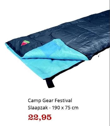Aanbiedingen Camp gear festival slaapzak - Camp Gear - Geldig van 09/04/2016 tot 24/04/2016 bij Bol
