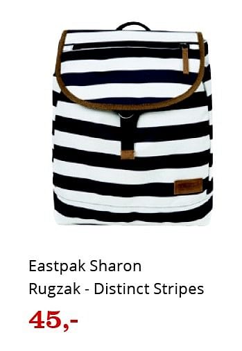 Aanbiedingen Eastpak sharon rugzak distinct stripes - Eastpak - Geldig van 09/04/2016 tot 24/04/2016 bij Bol