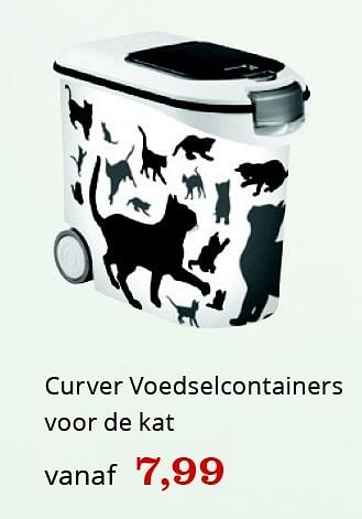 Aanbiedingen Curver voedselcontainers voor de kat - Curver - Geldig van 09/04/2016 tot 24/04/2016 bij Bol
