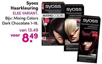 Aanbiedingen Syoss haarkleuring - Syoss - Geldig van 04/04/2016 tot 17/04/2016 bij da