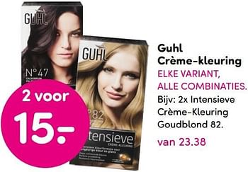 Aanbiedingen Guhl crème-kleuring - Guhl - Geldig van 04/04/2016 tot 17/04/2016 bij da