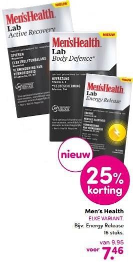 Aanbiedingen Men`s health energy release - Huismerk - da - Geldig van 04/04/2016 tot 17/04/2016 bij da