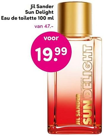 Aanbiedingen Jil sander sun delight eau de toilette - Jil Sander - Geldig van 04/04/2016 tot 17/04/2016 bij da