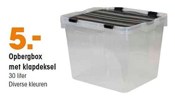 Aanbiedingen Opbergbox met klapdeksel - Huismerk - Kwantum - Geldig van 04/04/2016 tot 17/04/2016 bij Kwantum